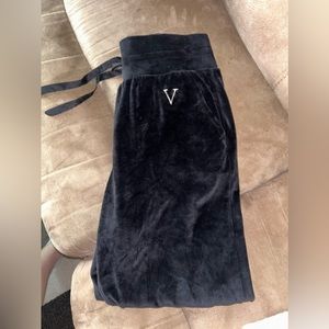 Black fuzzy VICTORIA SECRET sweatpants